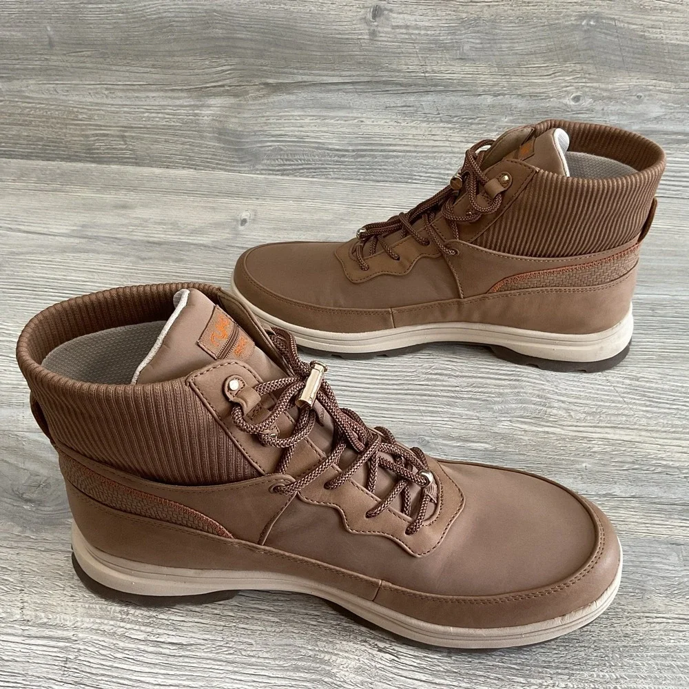 Women's Ryka Brae 2 Water Resistant Snow Boot Walnut Brown Lace Up Size 12 NEW